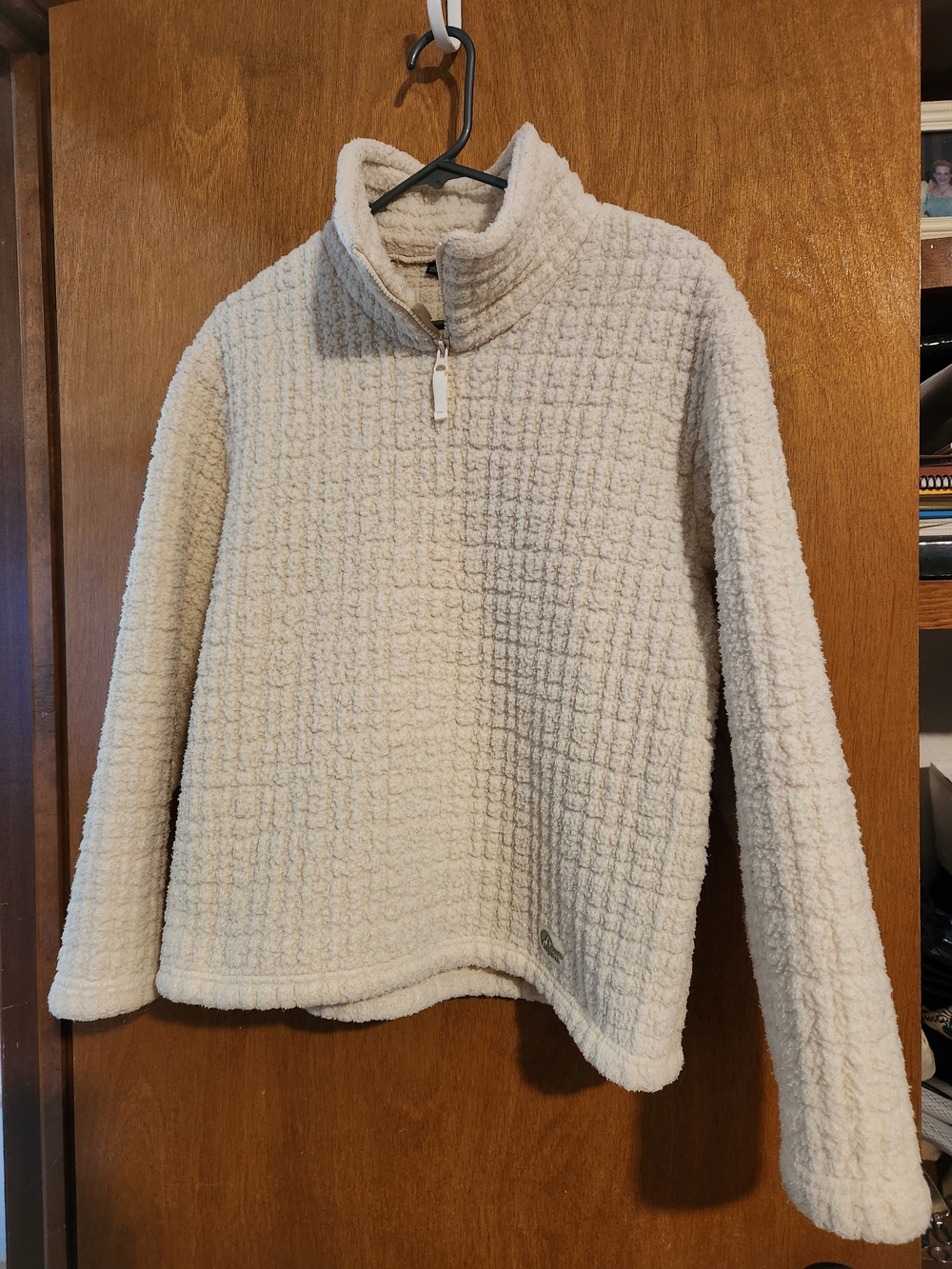 Lowe Alpine Cream Sherpa Zip-Neck Pullover